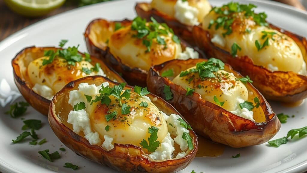 The greatest Cottage Cheese Recipe for Air Fryer Baked Potato Skins 1 Thesecottage cheese recipe for air fryer baked potato skins are such a delicious and healthy twist on this classic appetizer/snack. This recipe combines the crunch of perfectly air-fried potato skins with the richness of cottage cheese for a lighter treat that is as satisfying