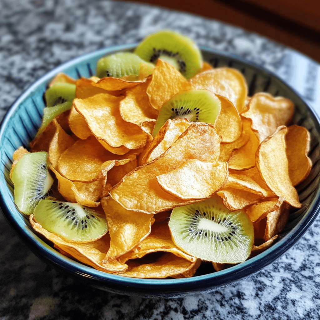 Crispy Oven-Baked Golden Kiwi Chips Recipe 1 Golden Kiwi Chips