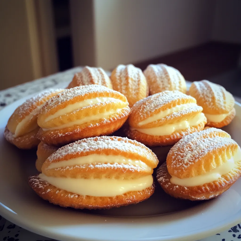 Easy Madeleine Cookies Recipe with Cream 2 Madeleine Cookies