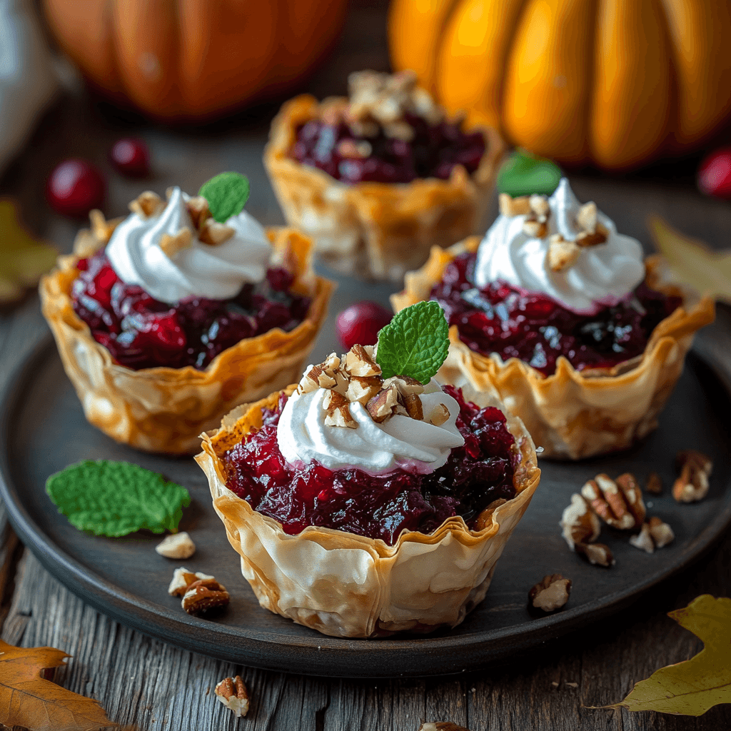 Cranberry Phyllo Cups: A Delicious Thanksgiving Appetizer 1 Cranberry Phyllo Cups Recipe