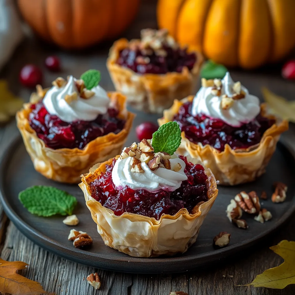 Cranberry Phyllo Cups Recipe