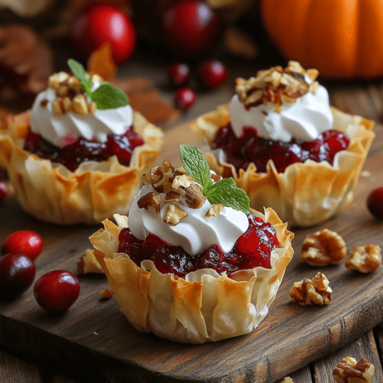 Cranberry Phyllo Cups: A Delicious Thanksgiving Appetizer 1 Cranberry Phyllo Cups Recipe