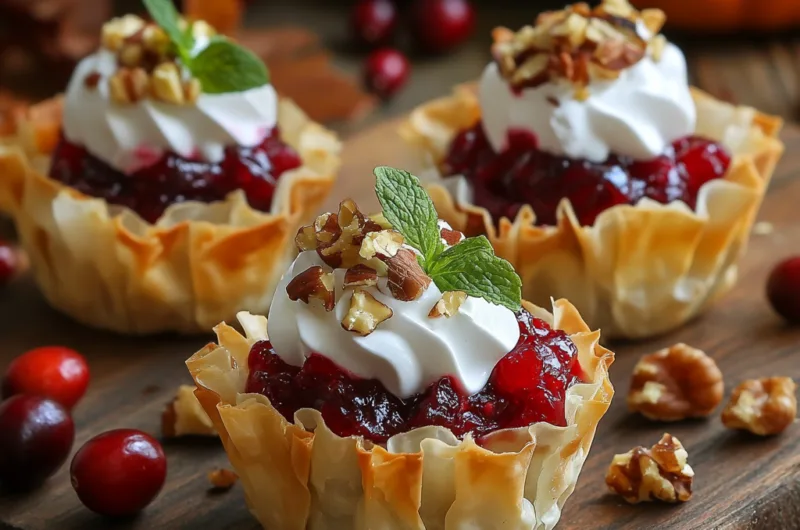 Cranberry Phyllo Cups Recipe: A Festive Thanksgiving Appetizer!