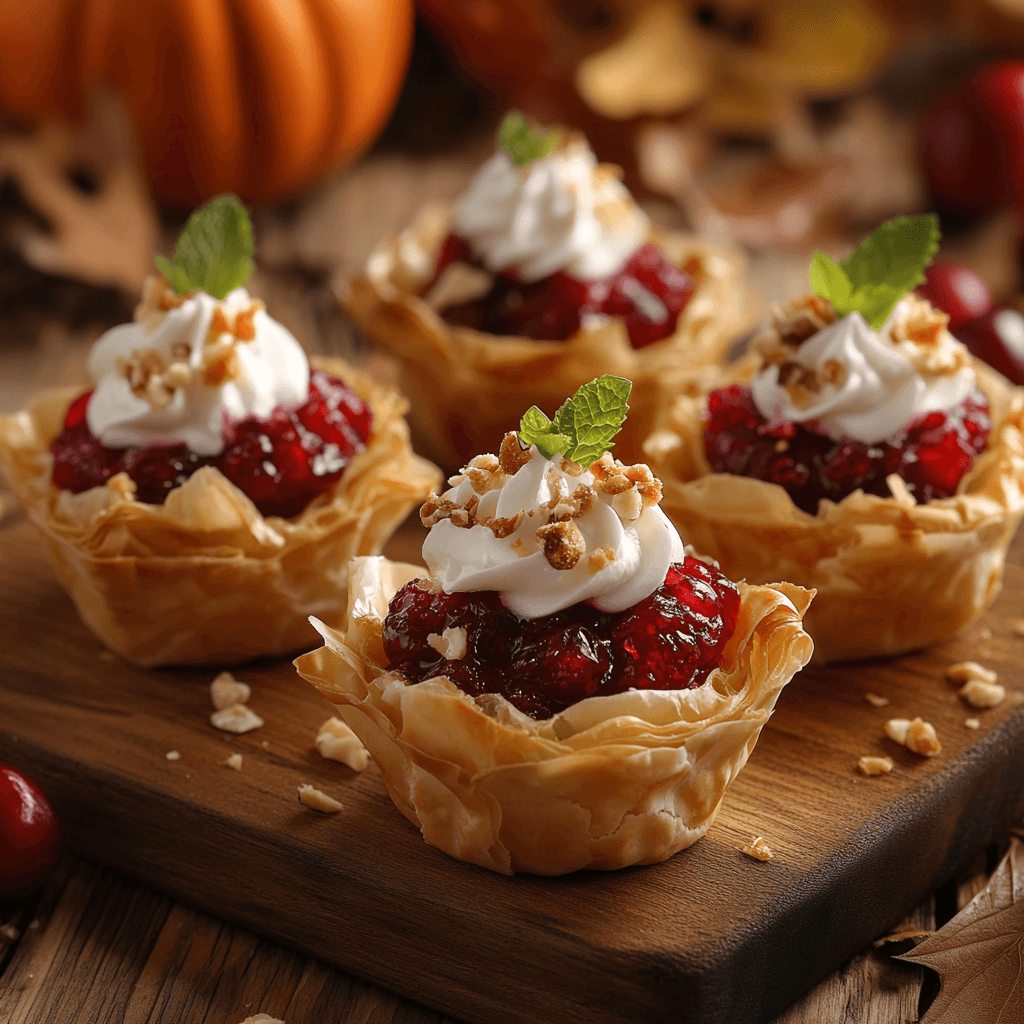 Cranberry Phyllo Cups: A Delicious Thanksgiving Appetizer 2 Cranberry Phyllo Cups Recipe