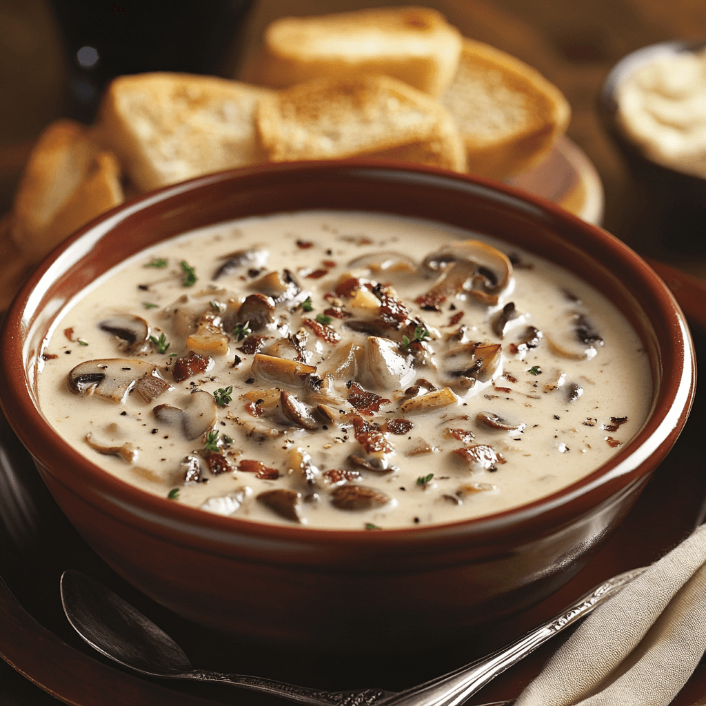 La Madeleine Cream of Mushroom Soup