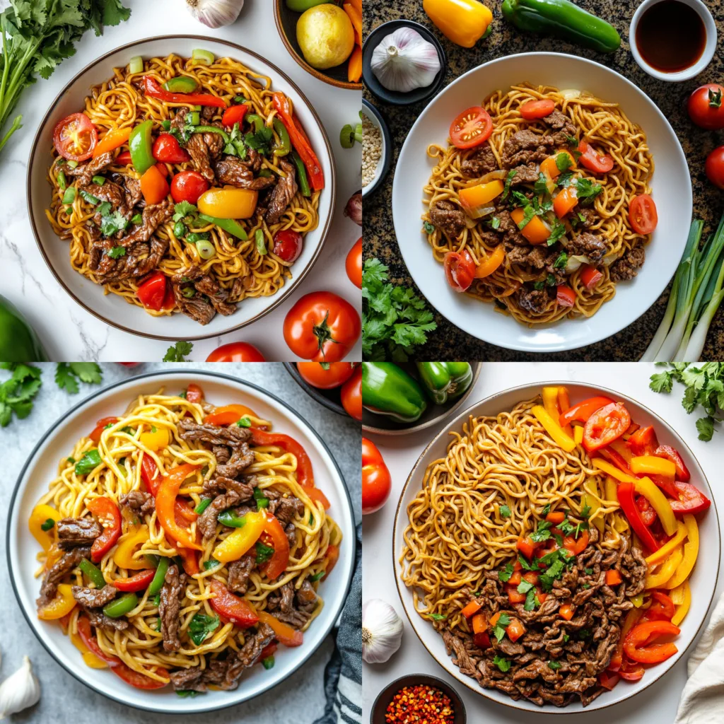 Tomato Beef Chow Mein Recipe