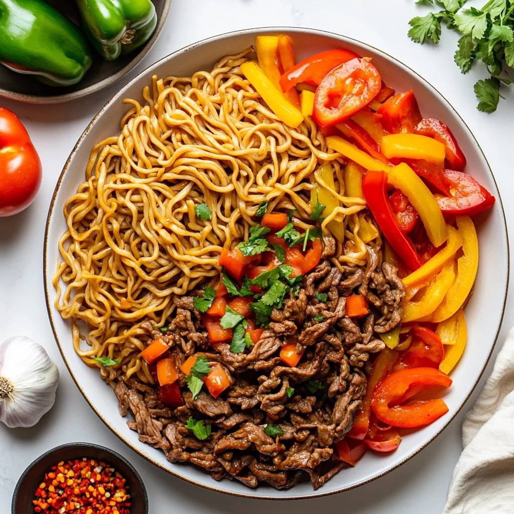 Tomato Beef Chow Mein Recipe