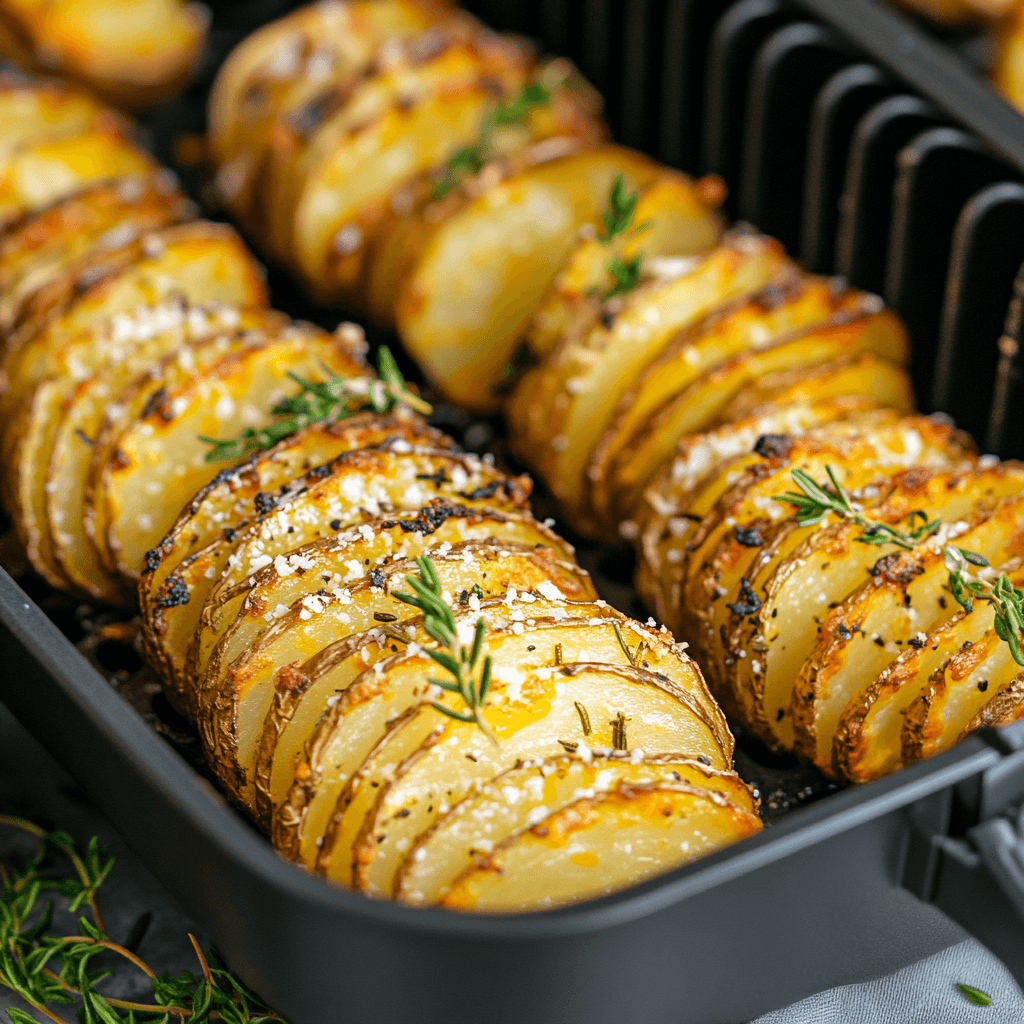 How to Make Crispy Accordion Potatoes Air Fryer 3 Accordion Potatoes Air Fryer