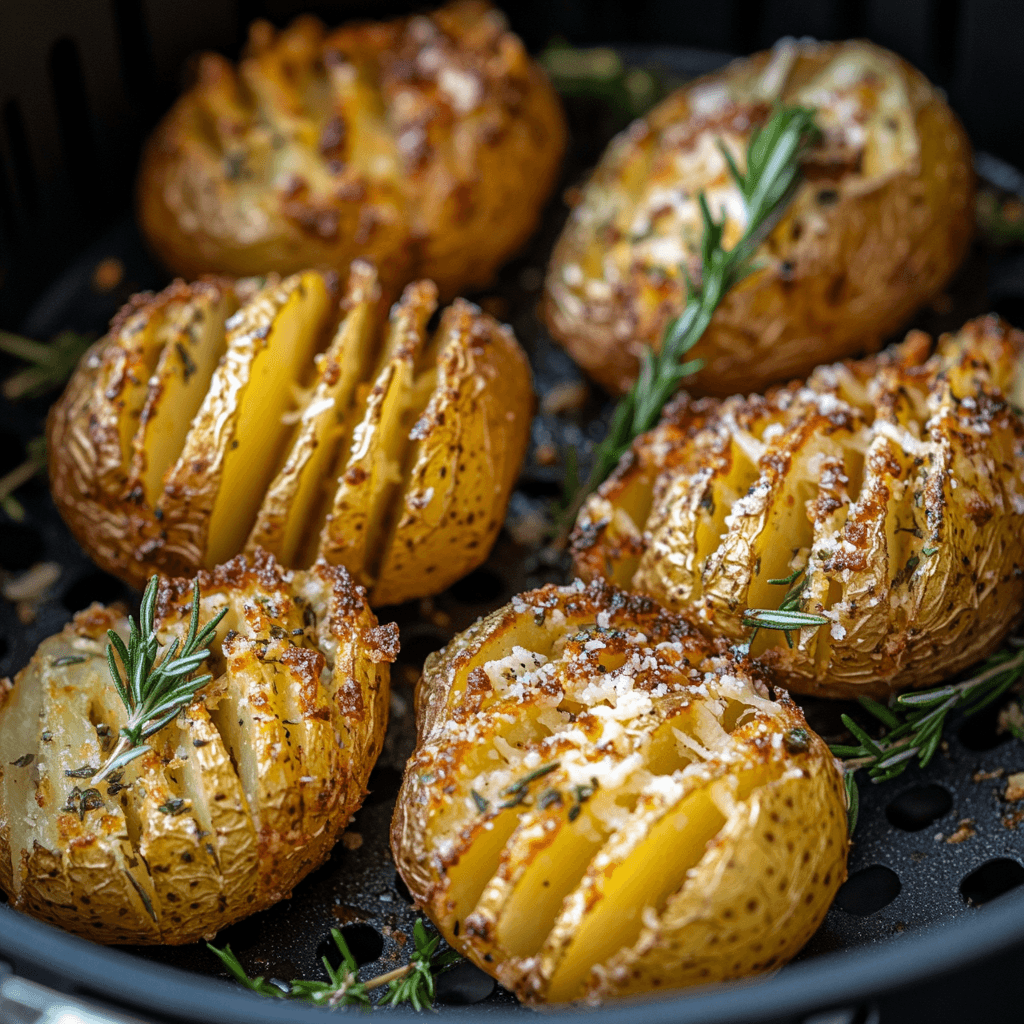 How to Make Crispy Accordion Potatoes Air Fryer 10 Accordion Potatoes Air Fryer