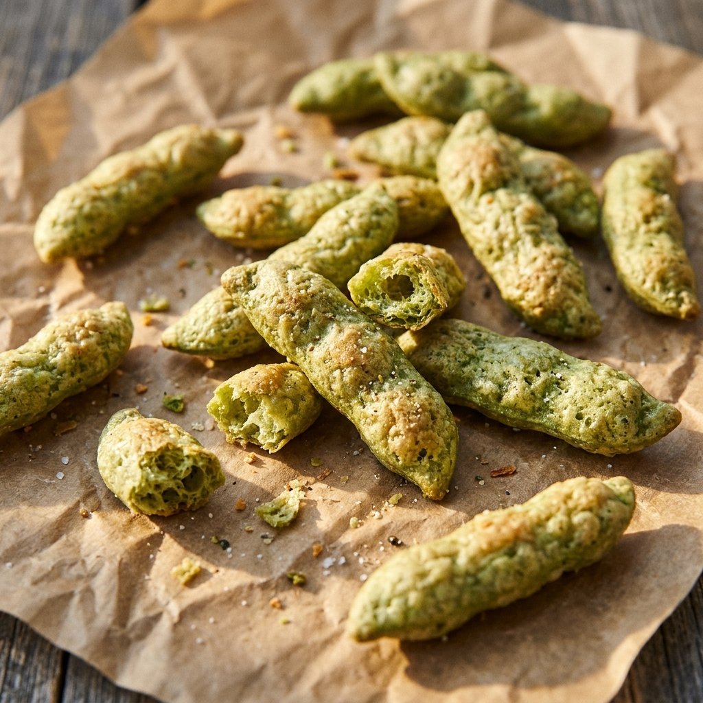 Baked green pea snack pods 799834be 1