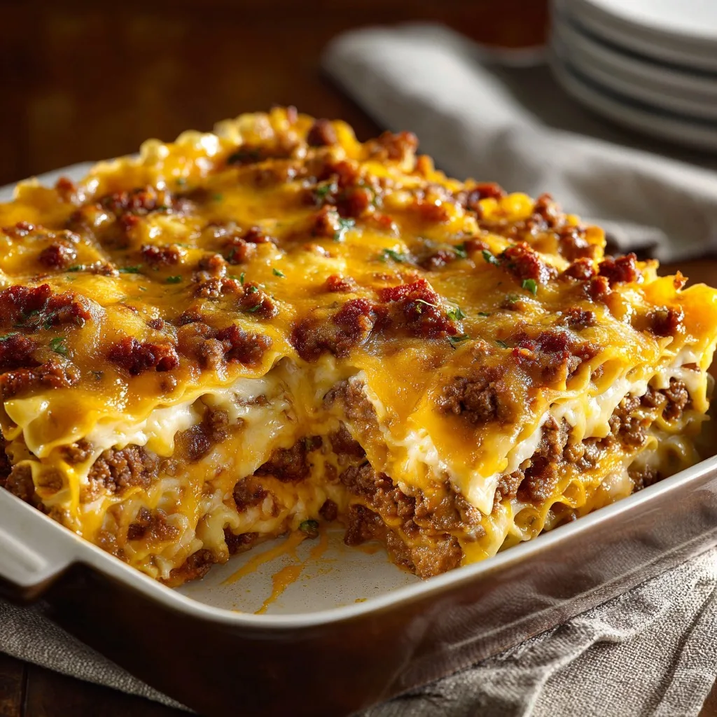 5-Star Cheeseburger Lasagna Recipe for Irresistible Comfort 7 Cheeseburger Lasagna Recipe