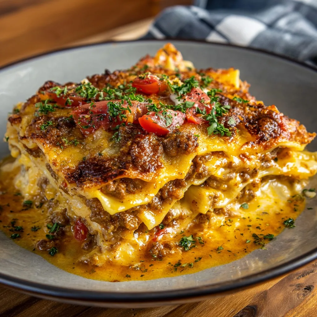 5-Star Cheeseburger Lasagna Recipe for Irresistible Comfort 3 Cheeseburger Lasagna Recipe
